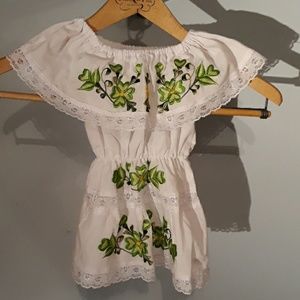 3 for $15☆ White&Green Dress